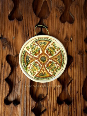 Кругла підвіска з хрестом, діам. 14 см